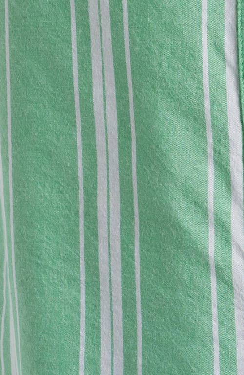BEACHLUNCHLOUNGE BEACHLUNCHLOUNGE CANDY STRIPE COTTON BLEND BUTTON-UP SHIRT 