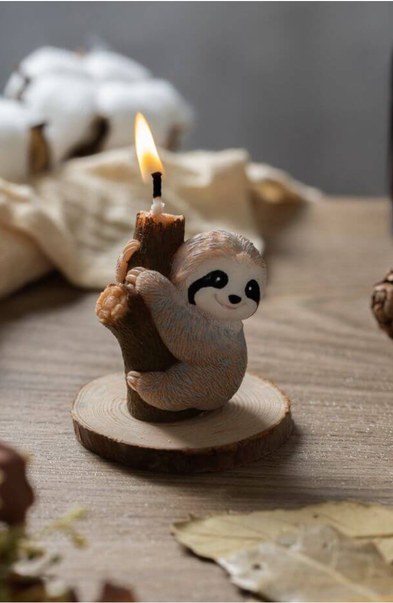 Southlake gifts Sloth Candle, Alternate, color, Beige