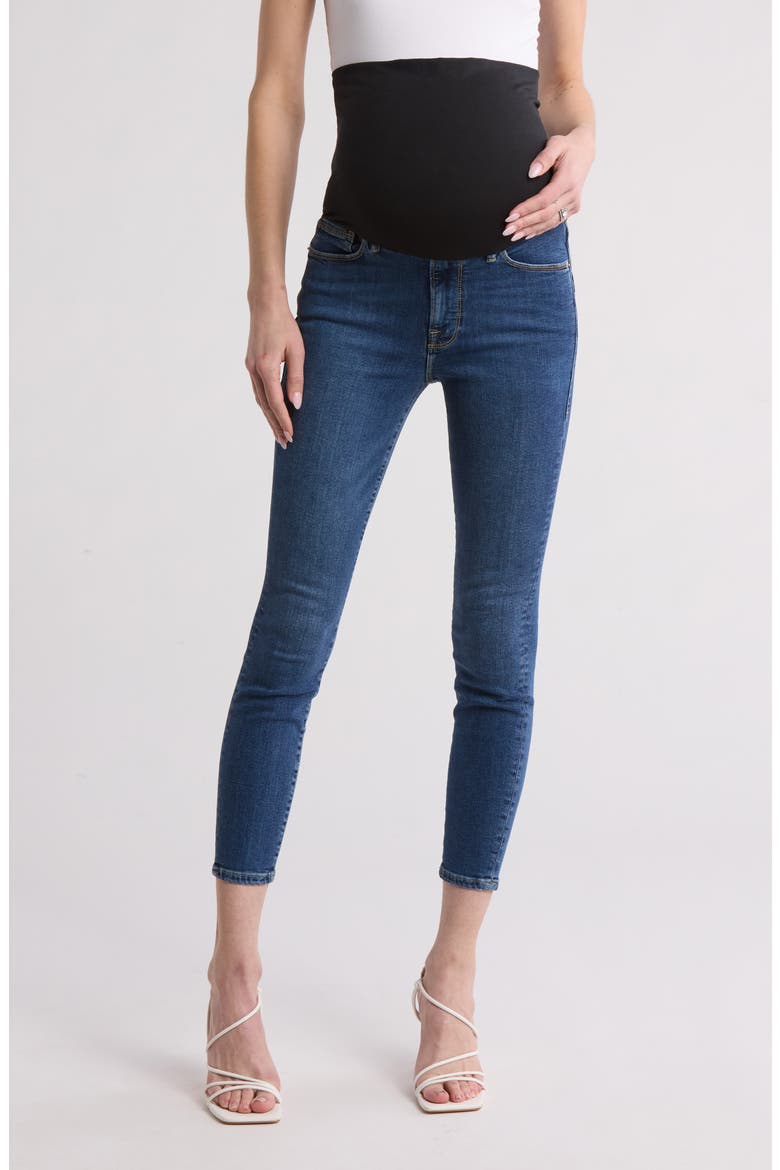 Good Legs Crop Skinny Maternity Jeans, Main, color, BLUE615