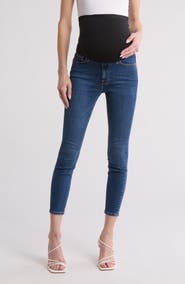 Good American Good Legs Crop Skinny Maternity Jeans