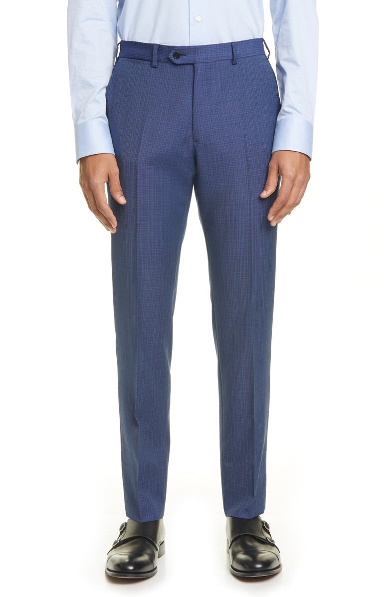 Emporio Armani G Line Trim Fit Check Wool Suit, Alternate, color, 