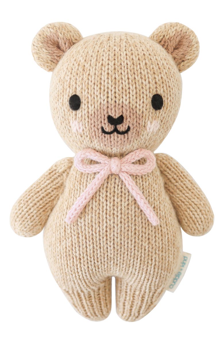 cuddle+kind Baby Honey Bear Stuffed Animal, Main, color, Pink