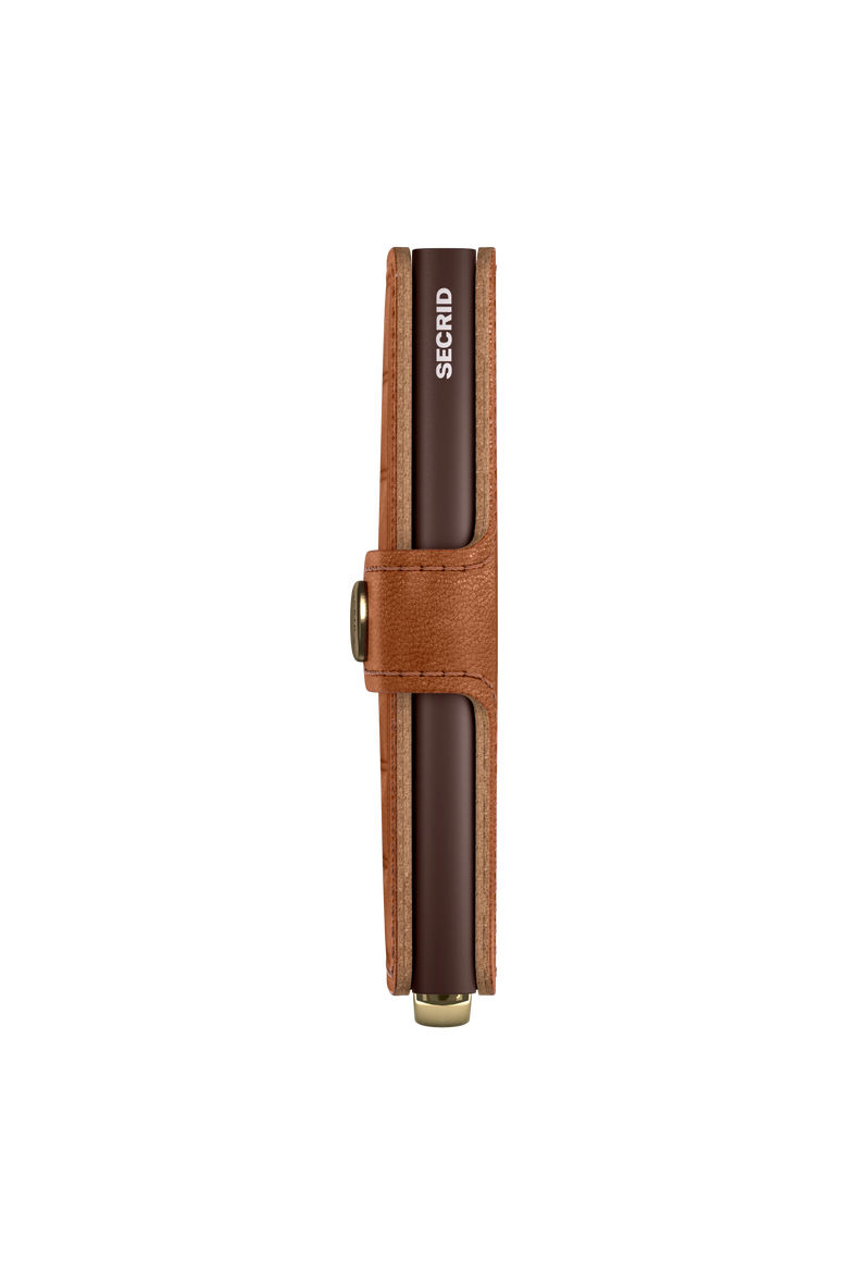 Premium Miniwallet+ Emboss Lines, Alternate, color, Cognac