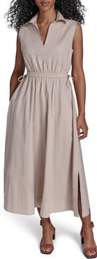 Calvin Klein Cutout Cotton Maxi Dress