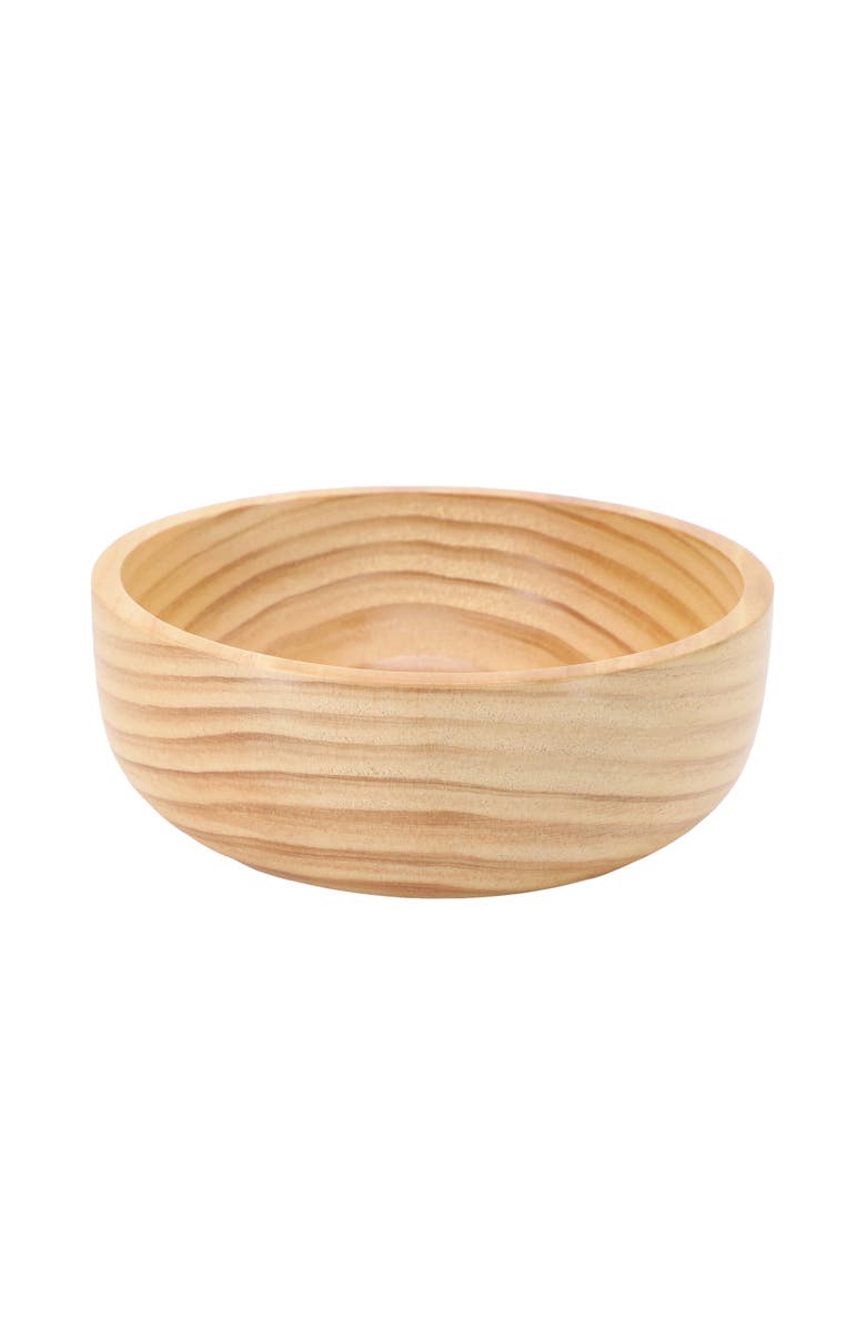 Megachef 4 Piece 7 Inch Light Acacia Wood Serving Bowl, Alternate, color, Acacia