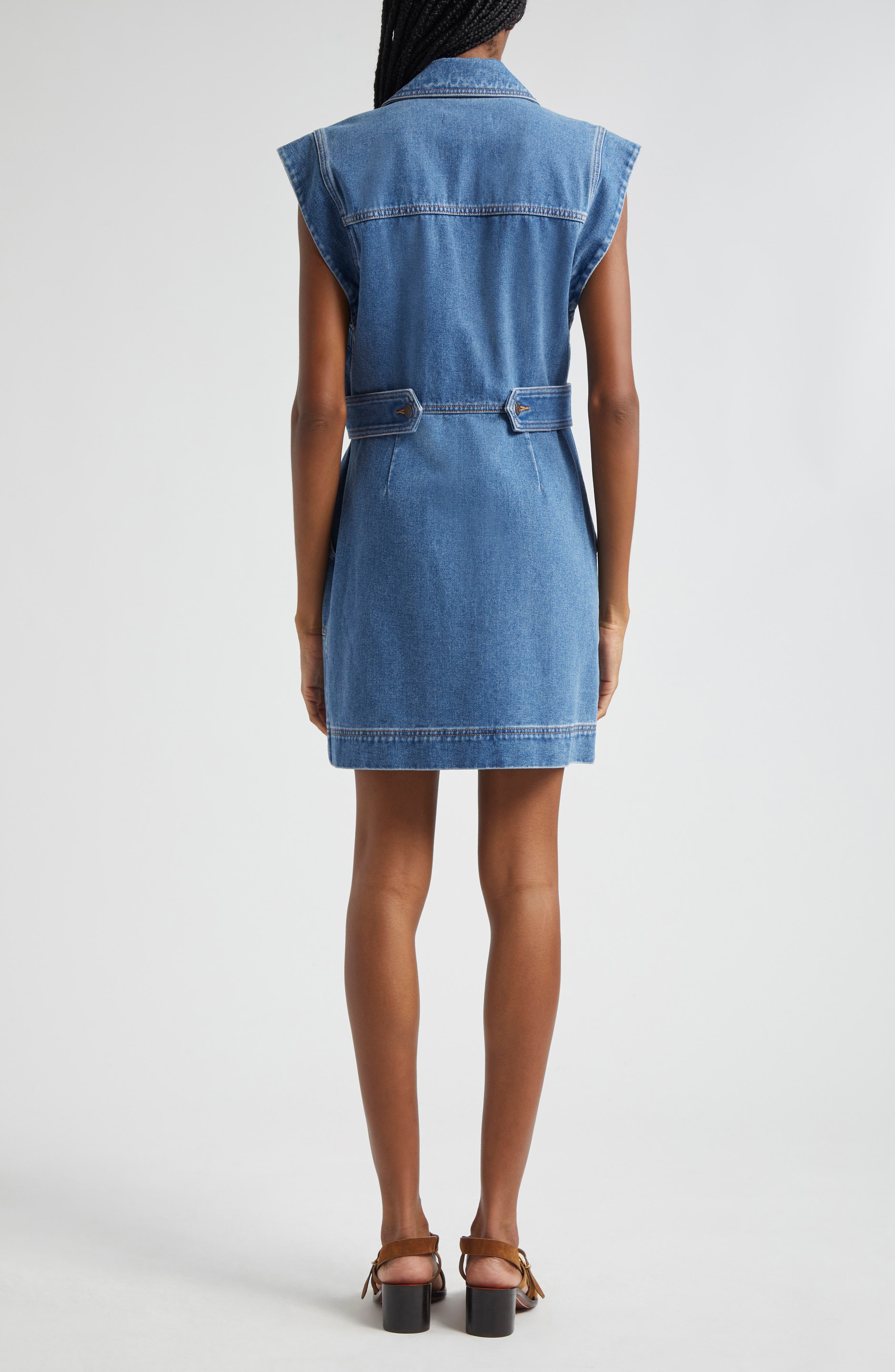 Veronica Beard Jax Sleeveless Denim Minidress | Nordstromrack