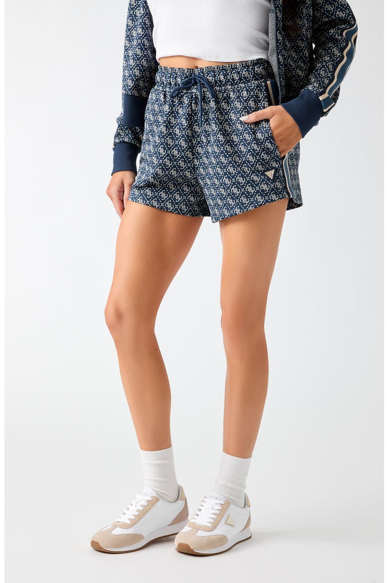 4G Logo Jacquard Drawstring Shorts, Main, color, OPEN BLUE