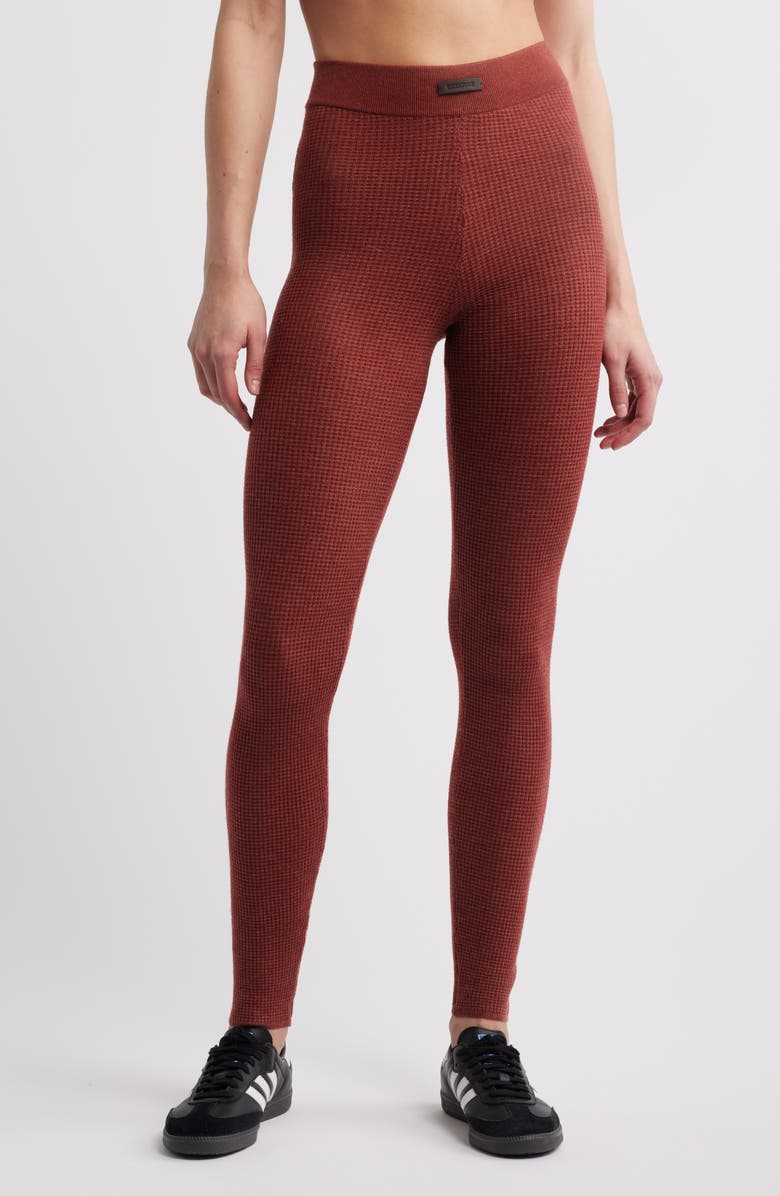 Fear of God Essentials Waffle Knit Leggings, Main, color, 