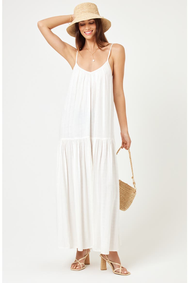 Malibu Cover-Up Maxi Dress, Alternate, color, CREAM