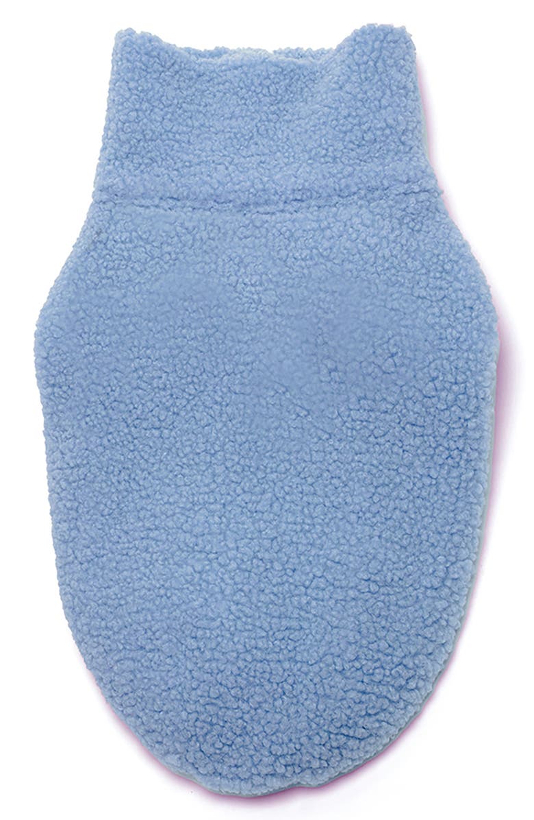 REBEL DAWG Boho Faux Shearling Pullover Dog Sweater, Alternate, color, Light Blue