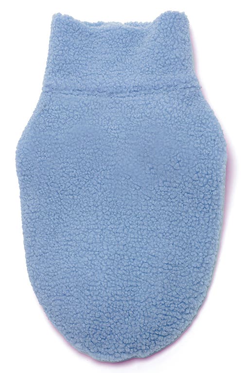 Rebel Dawg Boho Faux Shearling Pullover Dog Sweater In Blue