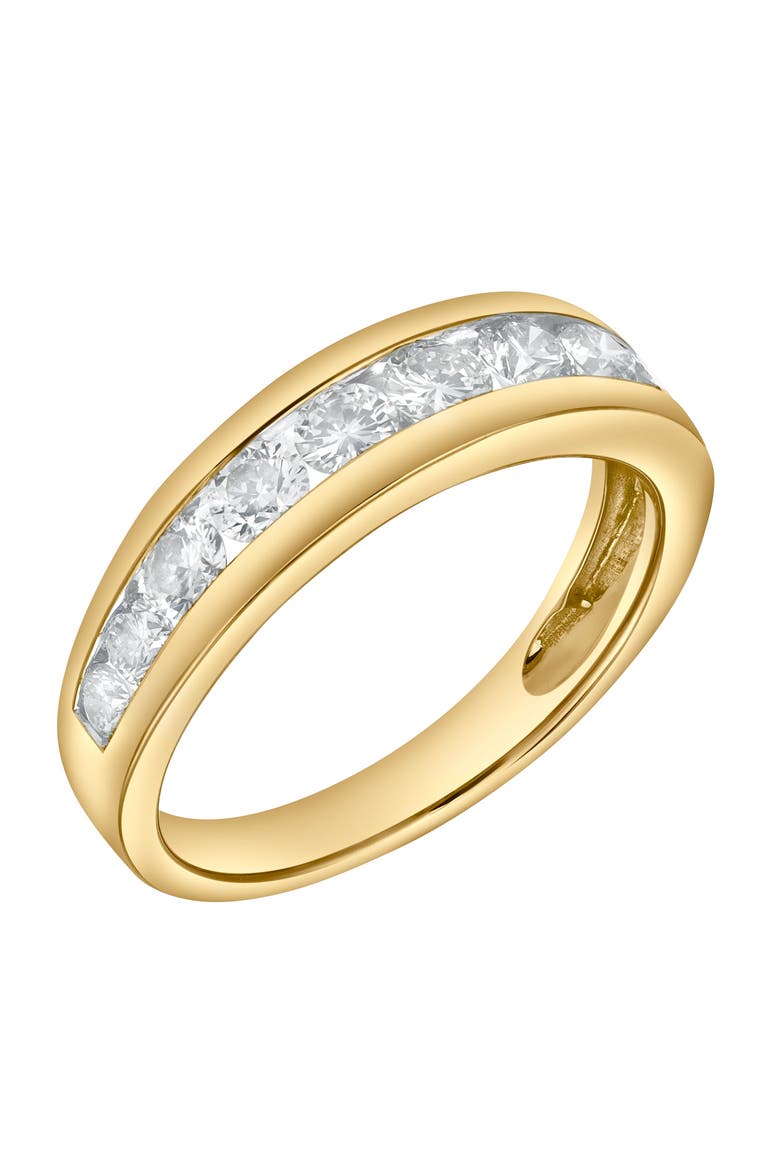 Eterna 1.00 Cts Natural Diamond Band 14K Gold Ring, Alternate, color, 14K Yellow Gold