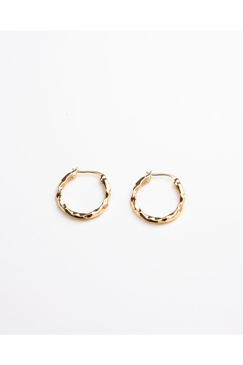 Elliot Textured Hoops, Main, color, Recycled Gold Vermeil