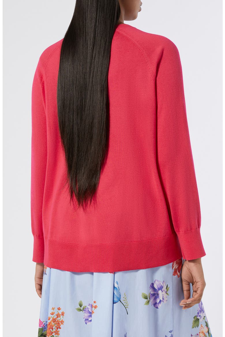 Rita V-Neck Cotton Blend Sweater, Alternate, color, CHERRY