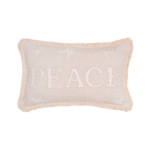 C & F Home C&f Home Gold Coast Peace Throw Pillow, 14" X 22" In Neutral