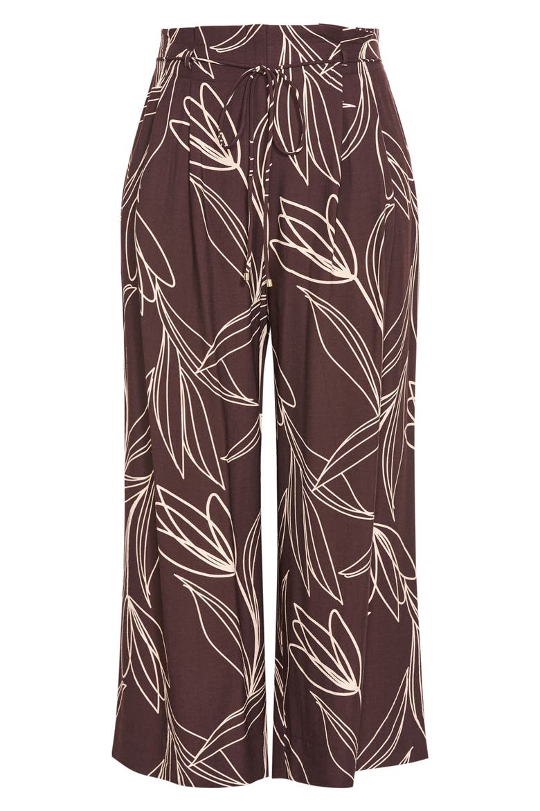 Athena Mixed Print Wide Leg Pants, Alternate, color, CHOC/ BLOOM