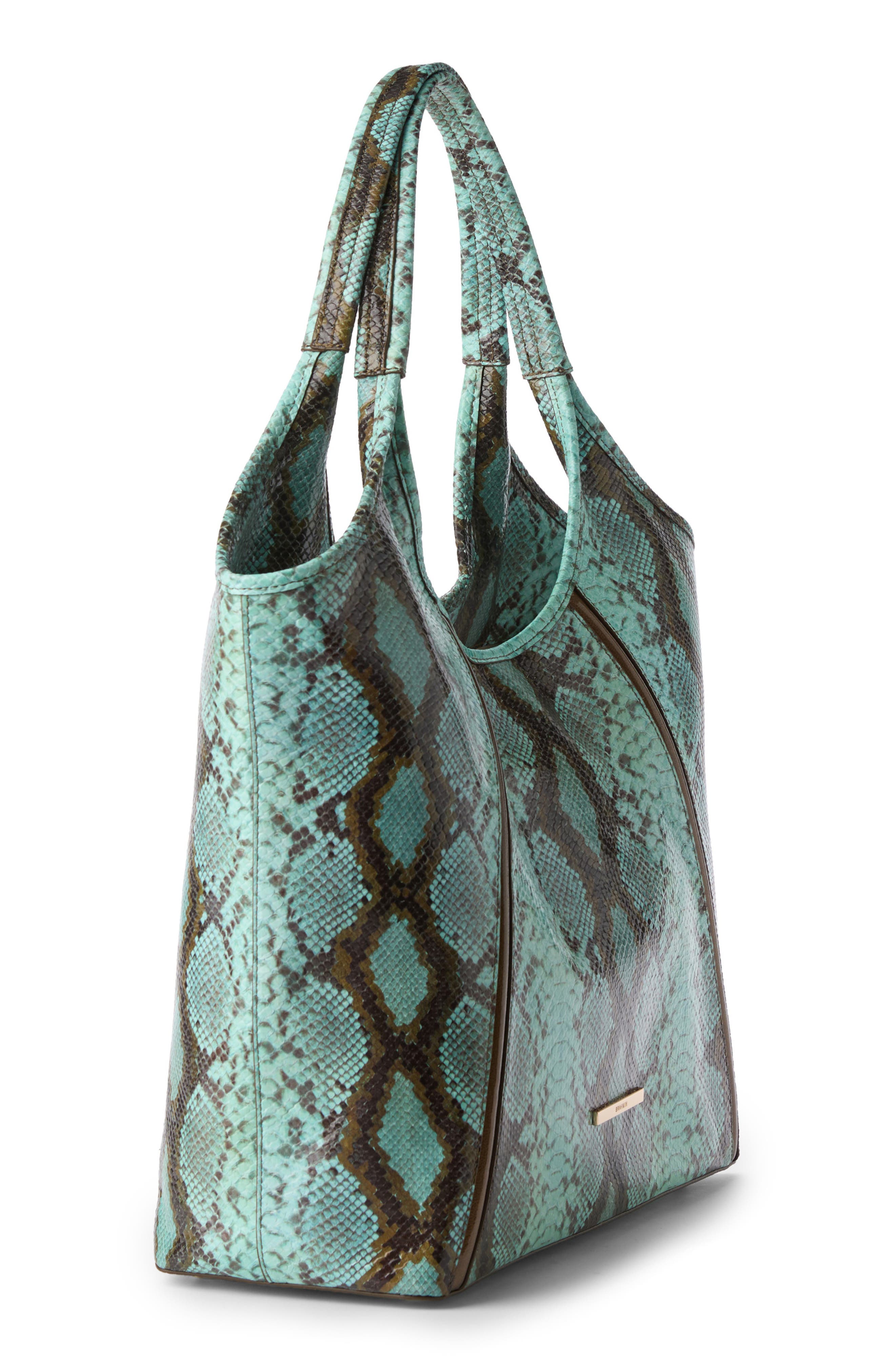 Brahmin Iona Snake Embossed Leather Tote Bag, Alternate, color, 