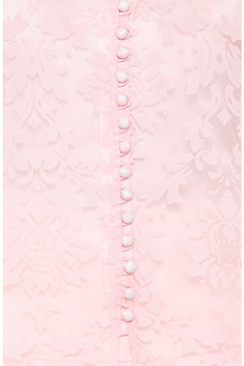 Marni Floral Organza Button-Up Shirt, Alternate, color, PINK FLORAL