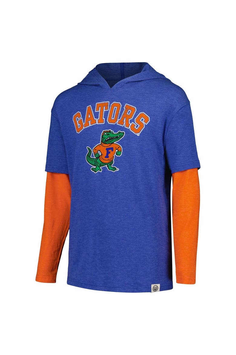 Youth Wes & Willy Royal Florida Gators Tri-Blend Long Sleeve Hoodie T-Shirt, Alternate, color, Royal