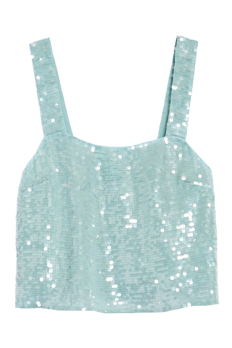 Adi Sequin Crop Top, Alternate, color, SEAGLASS