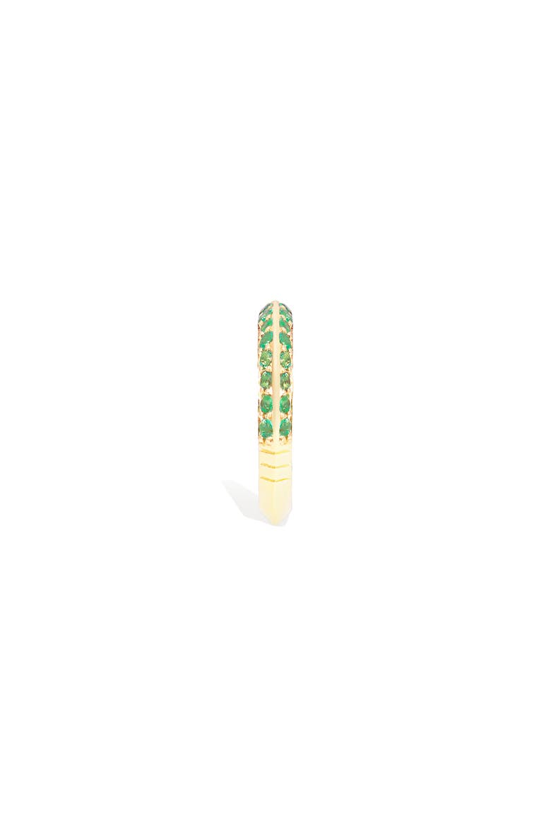 Crew Knife Edge Stacking Ring - Emerald, Alternate, color, Emerald- Gold