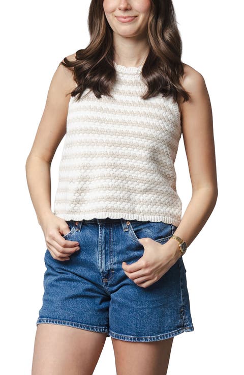 Organic Button Back Sweater Tank