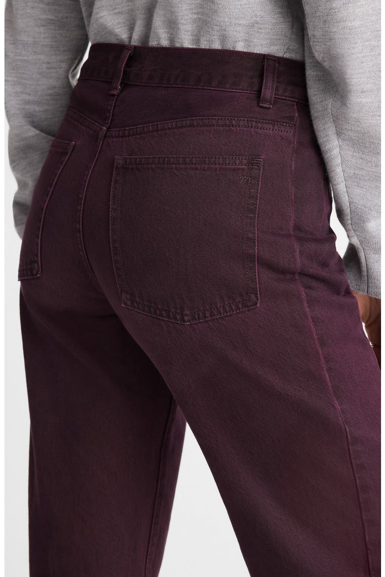 Pieced Barrel Leg Jeans, Alternate, color, DARK BURGUNDY