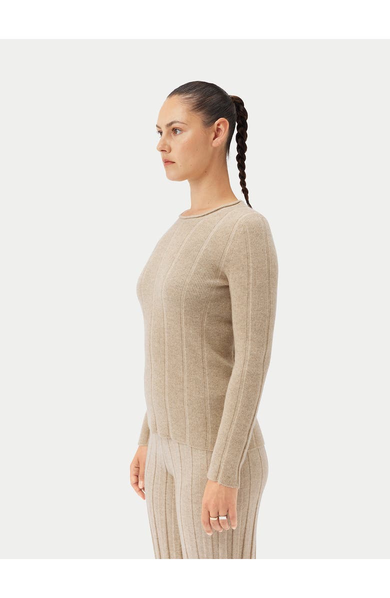 GOBI Mongolian Cashmere C-Neck Cashmere Sweater, Alternate, color, Warm Grey