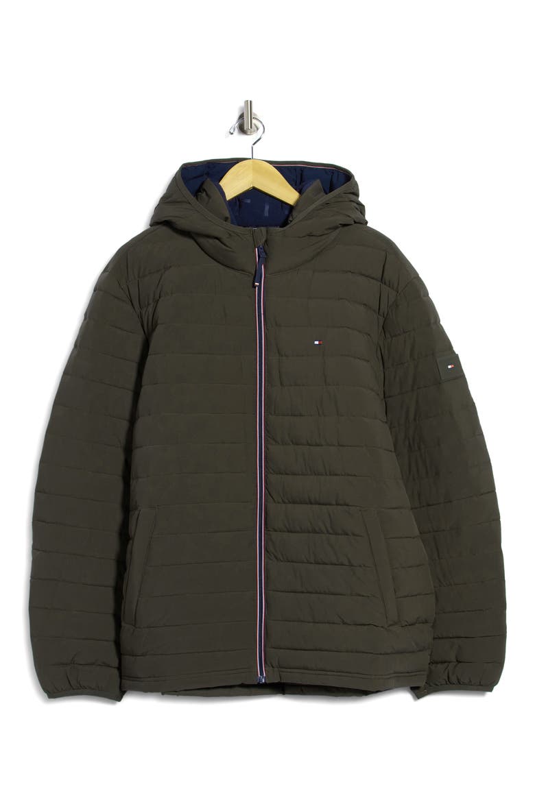Stretch Packable Puffer Jacket, Main, color, OLIVE