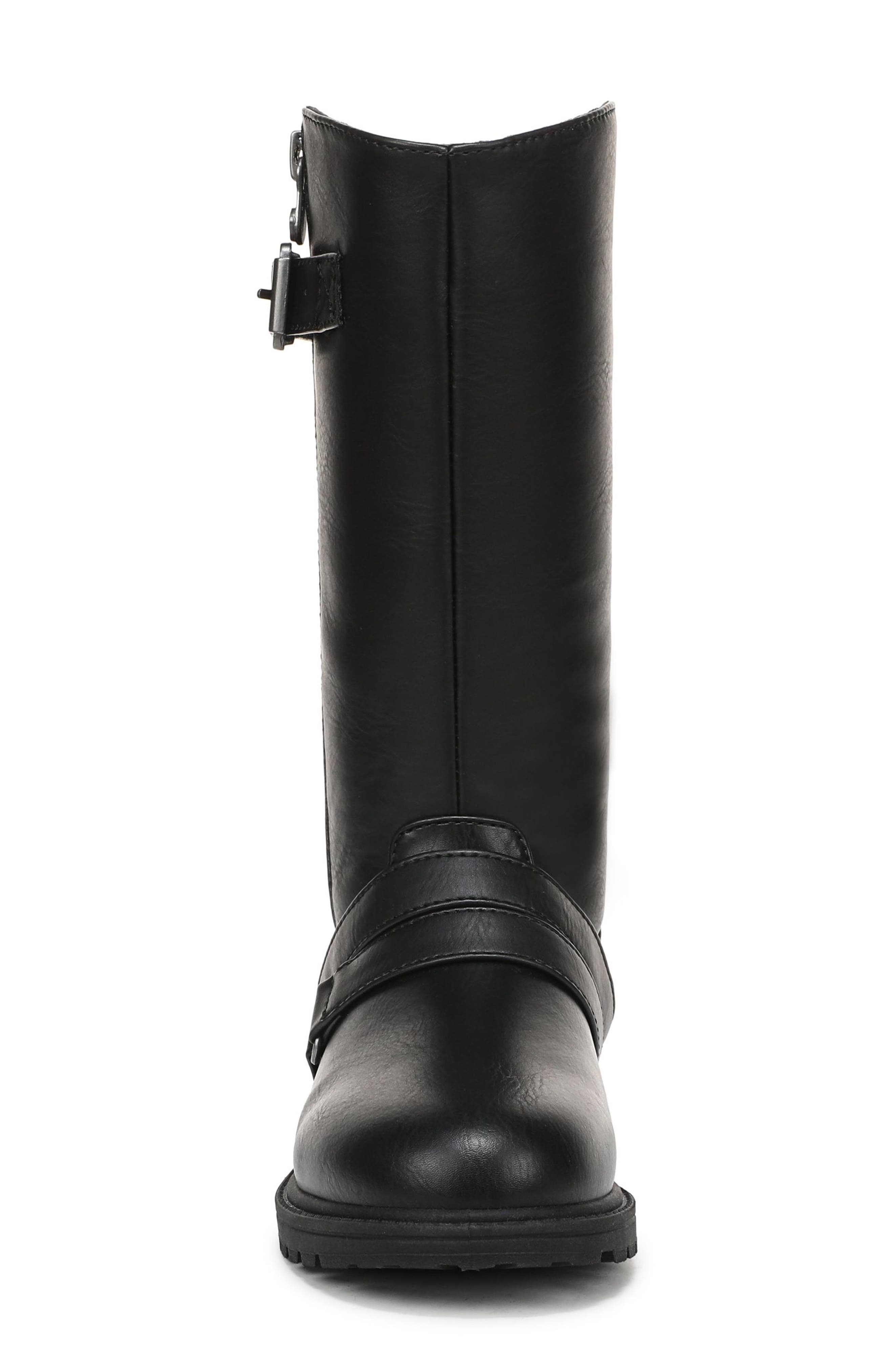 Kids' Reese Faux Leather Tall Boot, Alternate, color, BLACK FAUX LEATHER