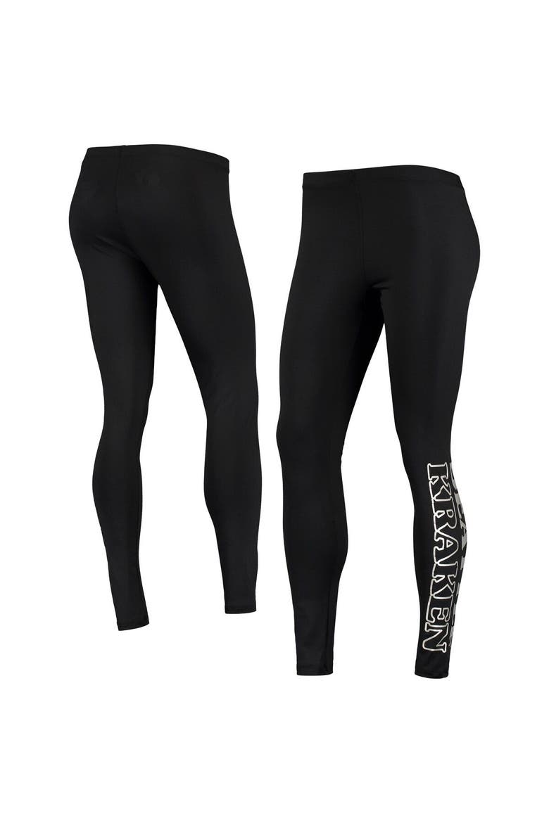 Women's G-III Sports by Carl Banks Black Seattle Kraken Stadium Leggings, Main, color, Black