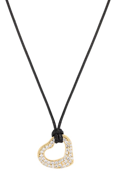 Modern Muse Radiant Heart Cord Pendant Necklace