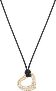 ATHRA LUXE Modern Muse Radiant Heart Cord Pendant Necklace