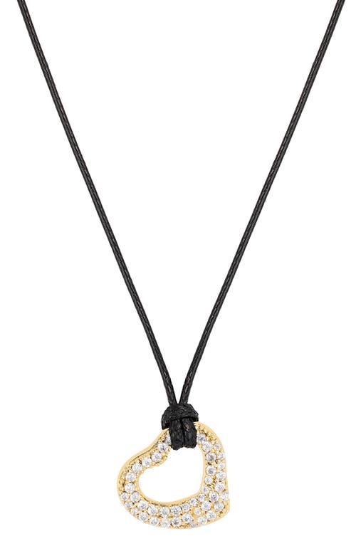 ATHRA LUXE Modern Muse Radiant Heart Cord Pendant Necklace in Gold at Nordstrom