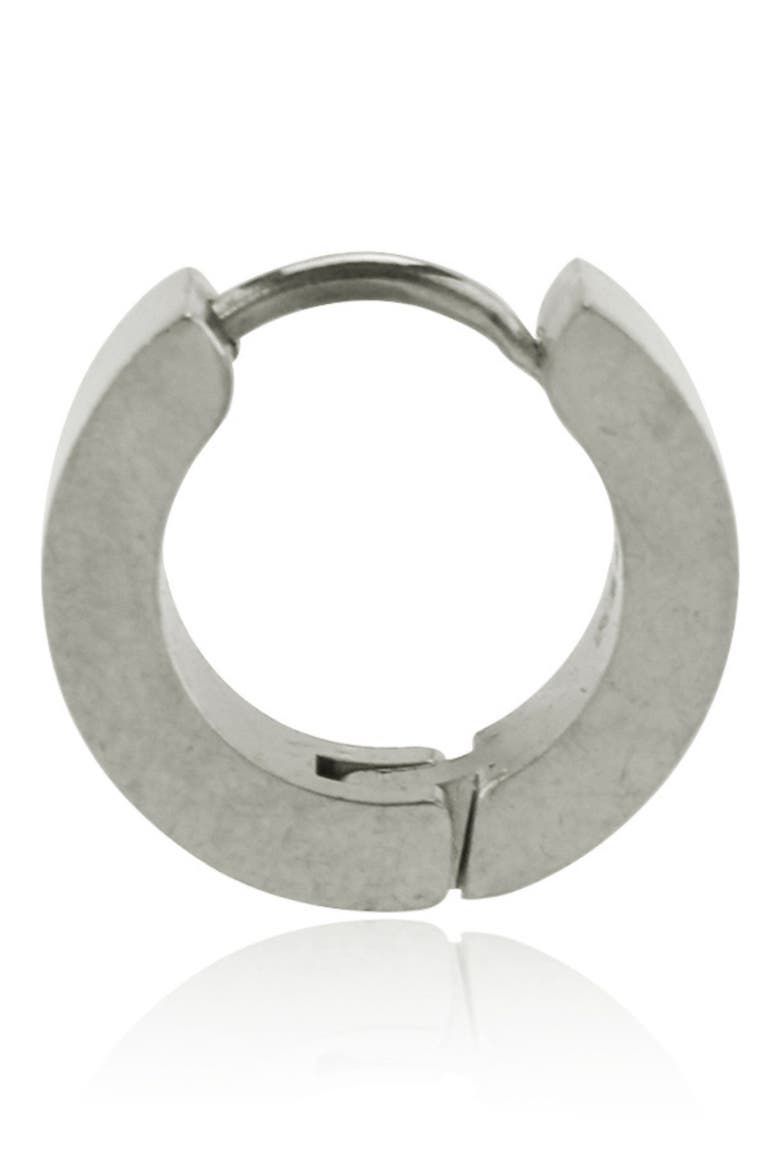 Round Huggie Hoop Earrings, Alternate, color, SILVER