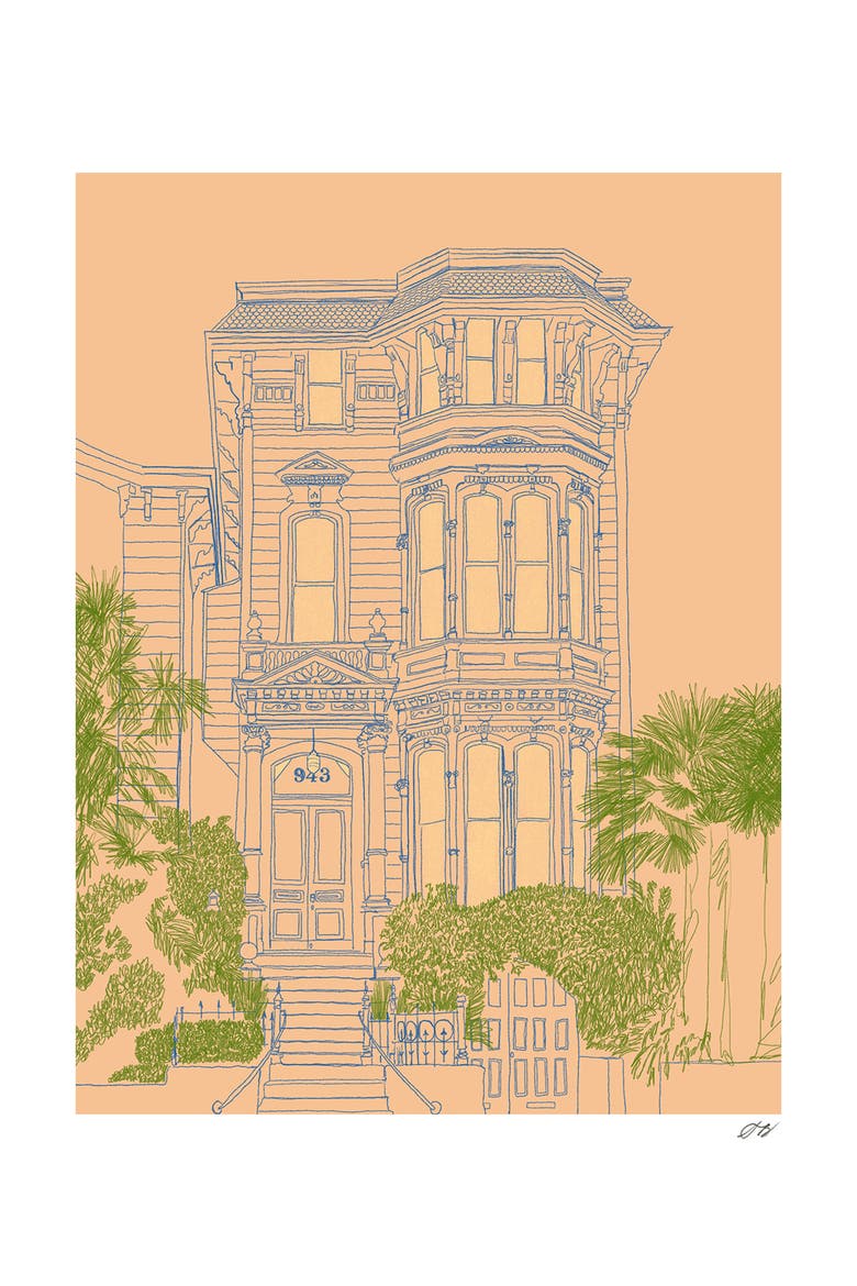 Victorian House Print, Main, color, Multi