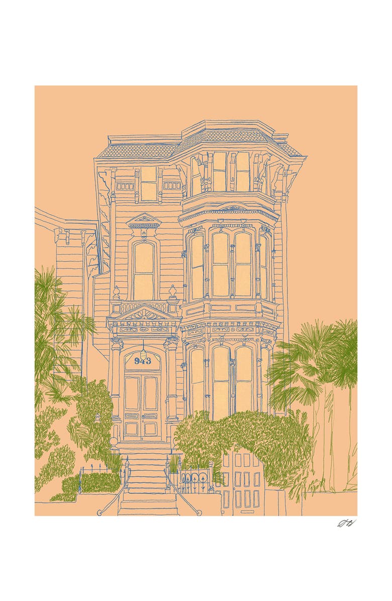 Stephanie Browne Art Victorian House Print, Main, color, Multi