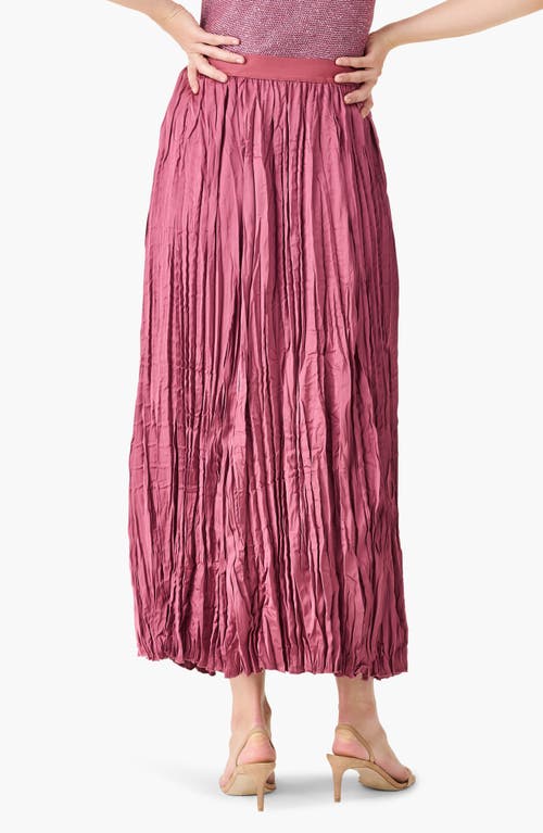 Nic + Zoe Nic+zoe Crinkle Crush Plissé Midi Skirt In Terra