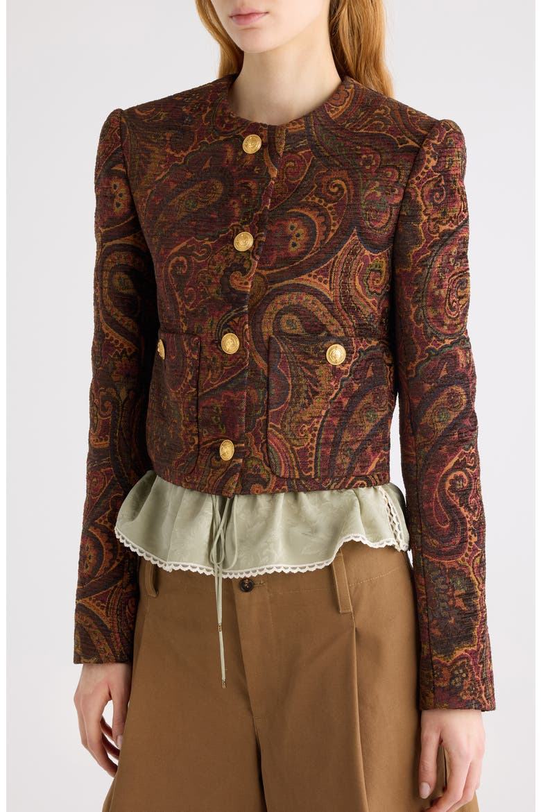 Paisley Tapestry Jacquard Jacket, Alternate, color, RED MULTI