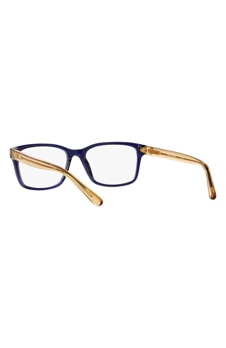 Tory Burch 52mm Rectangle Optical Glasses, Alternate, color, Navy