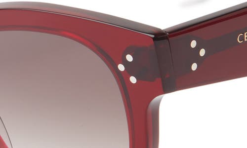 Celine Bold 3 Dots 48mm Square Sunglasses In Burgundy