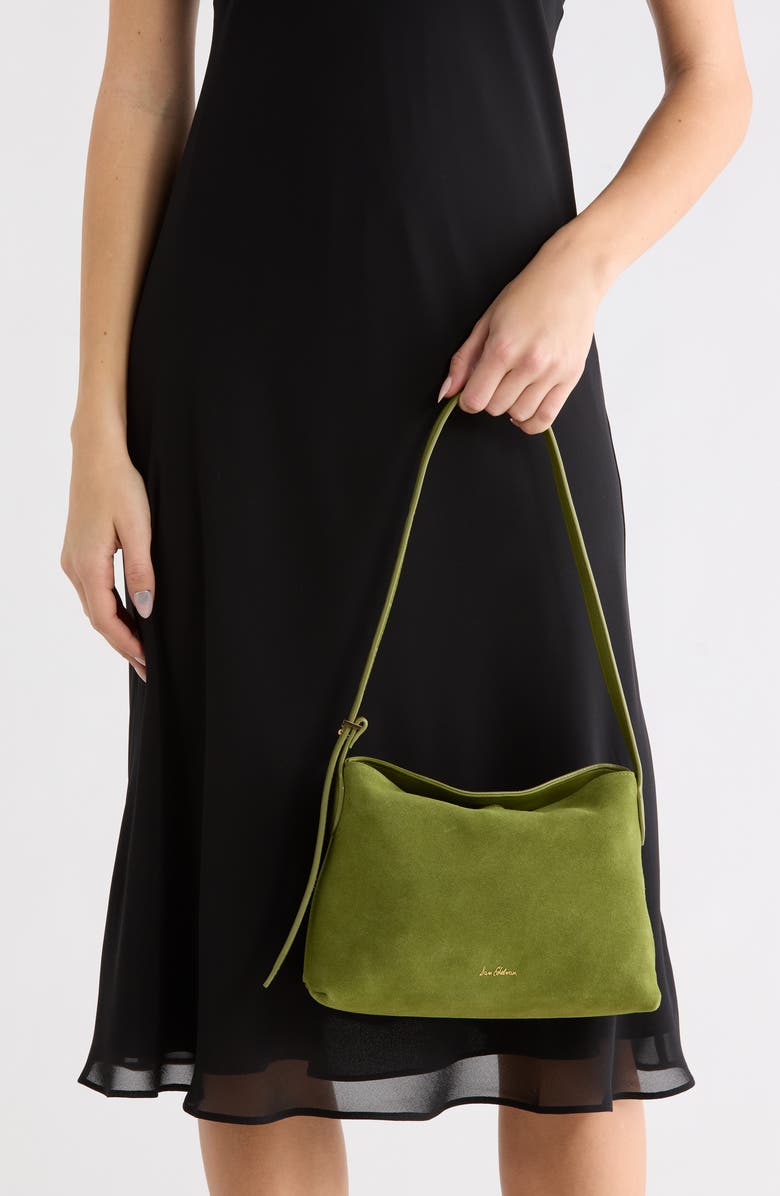Sam Edelman Harlyn Suede Shoulder Bag, Alternate, color, Light Green