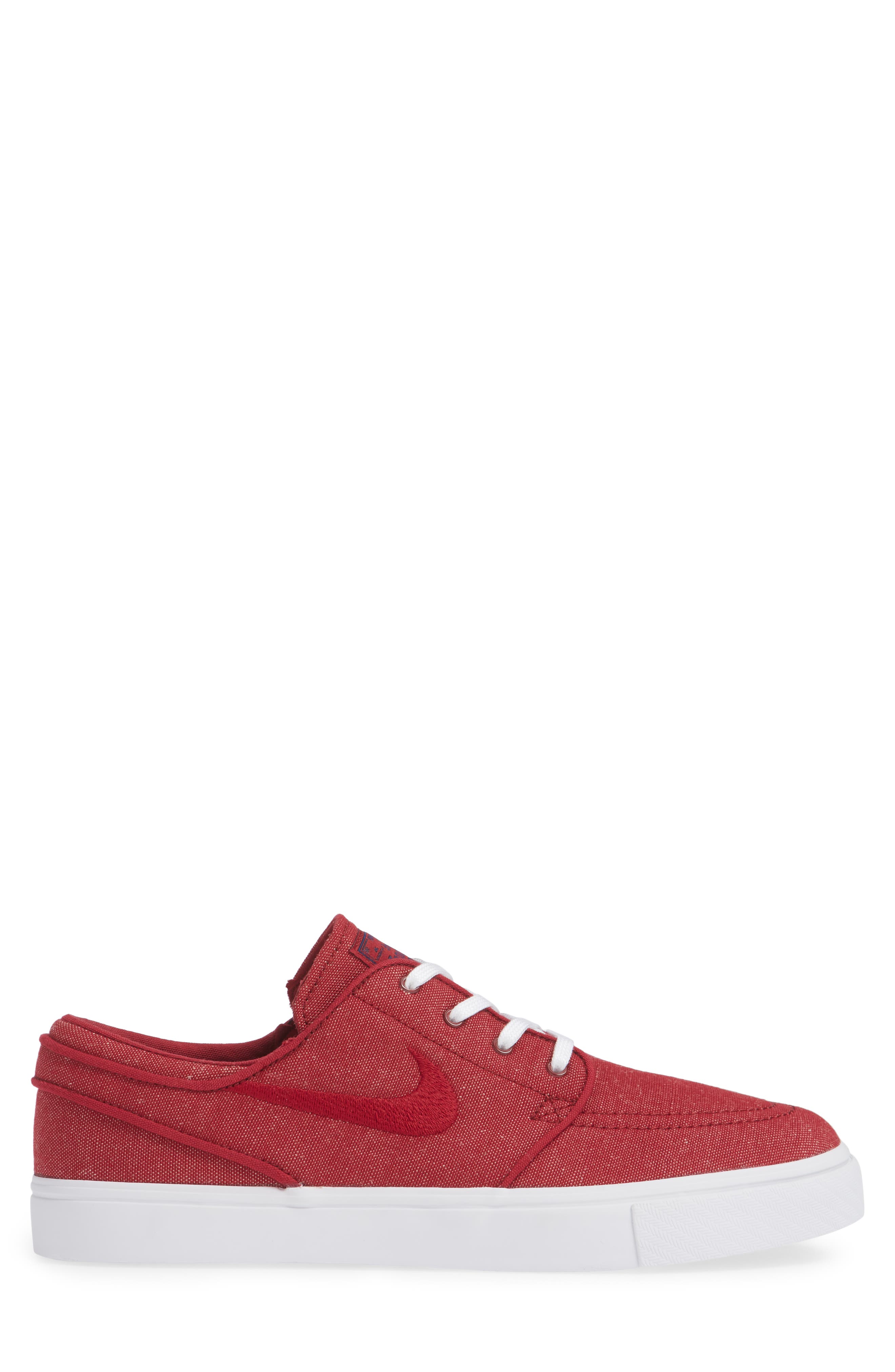 'Zoom - Stefan Janoski SB' Canvas Skate Shoe, Alternate, color, RED CRUSH/ WHITE