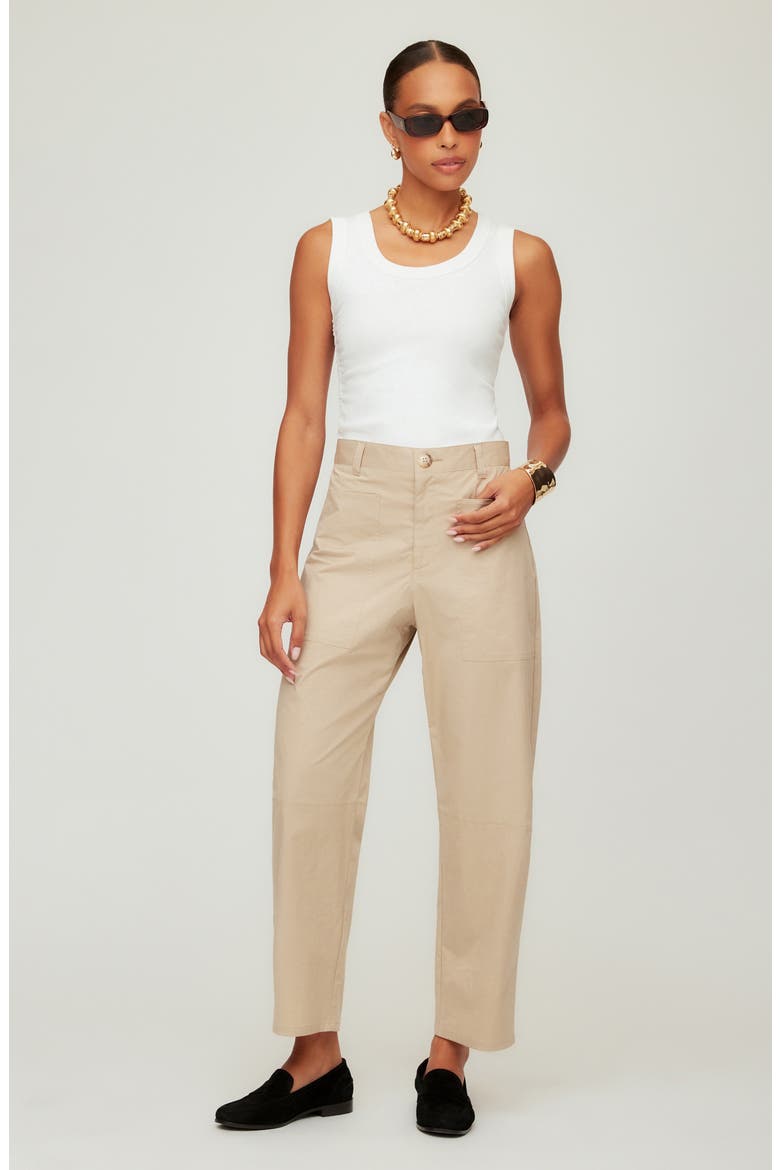 Sondra Barrel Leg Pants, Alternate, color, STONE