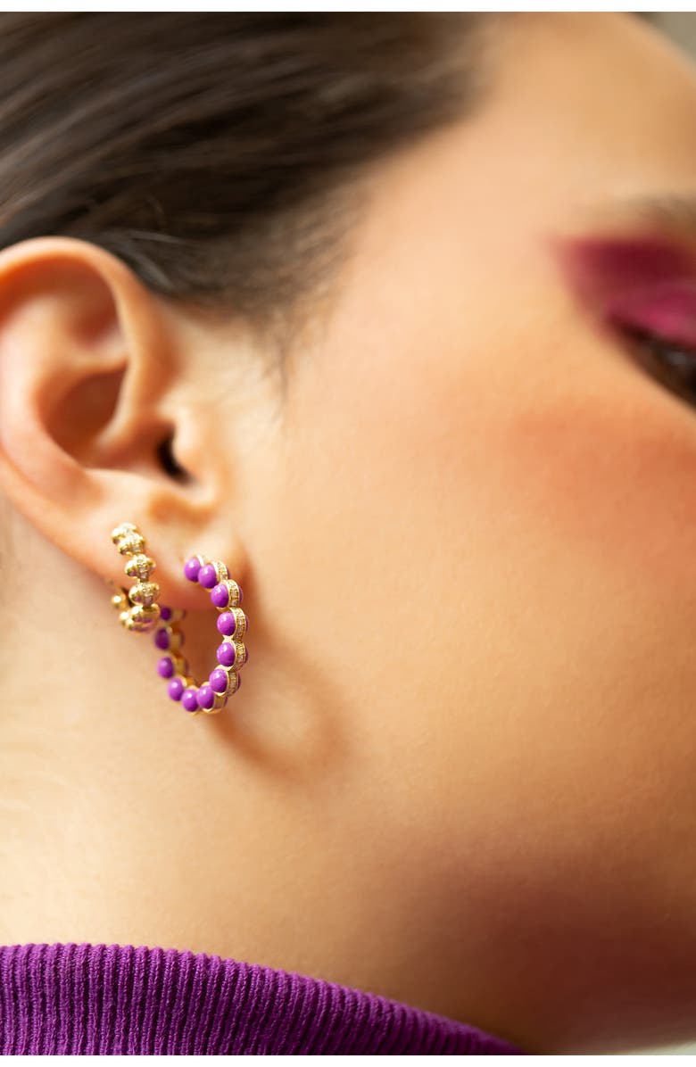 L'Atelier Nawbar The Atom Hoop Earrings, Alternate, color,