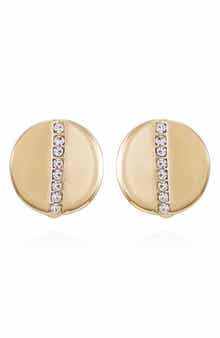 Vince Camuto Crystal Disc Clip-On Earrings
