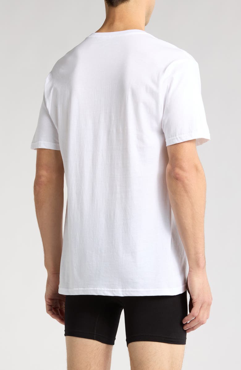 NORDSTROM RACK Classic Cotton 3-Pack V-Neck Undershirts, Alternate, color, White