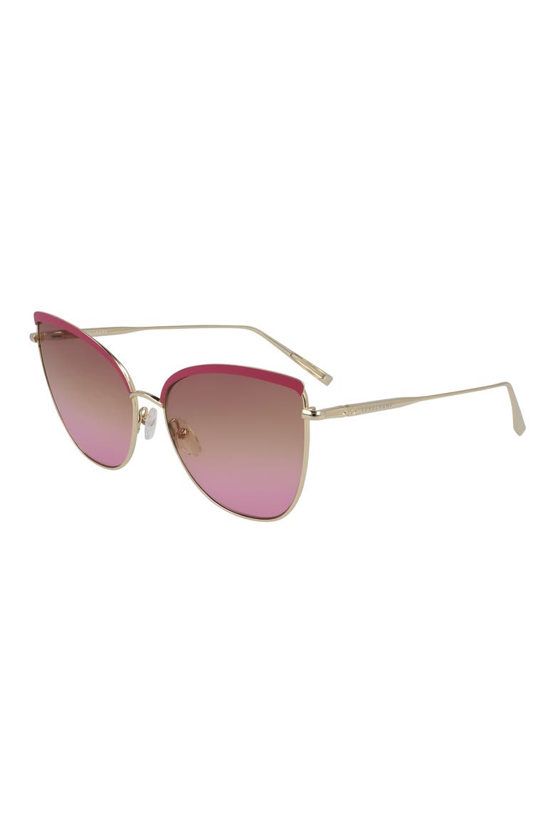 Roseau 60mm Gradient Butterfly Sunglasses, Alternate, color, GOLD/ ROSE