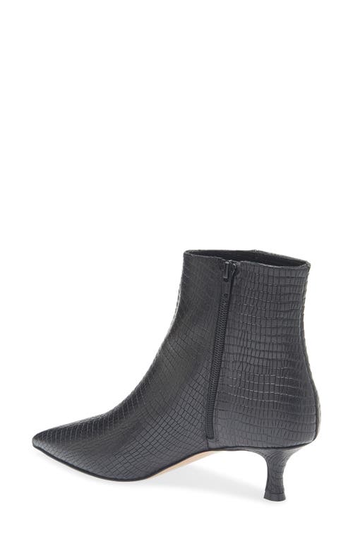 Bruno Magli Francesca Pointed Toe Kitten Heel Bootie In Black