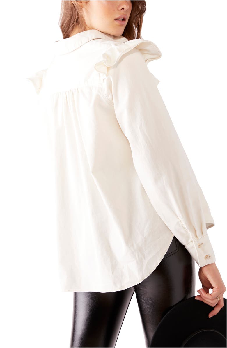 Free People Samantha Ruffle Button-Up Shirt | Nordstrom